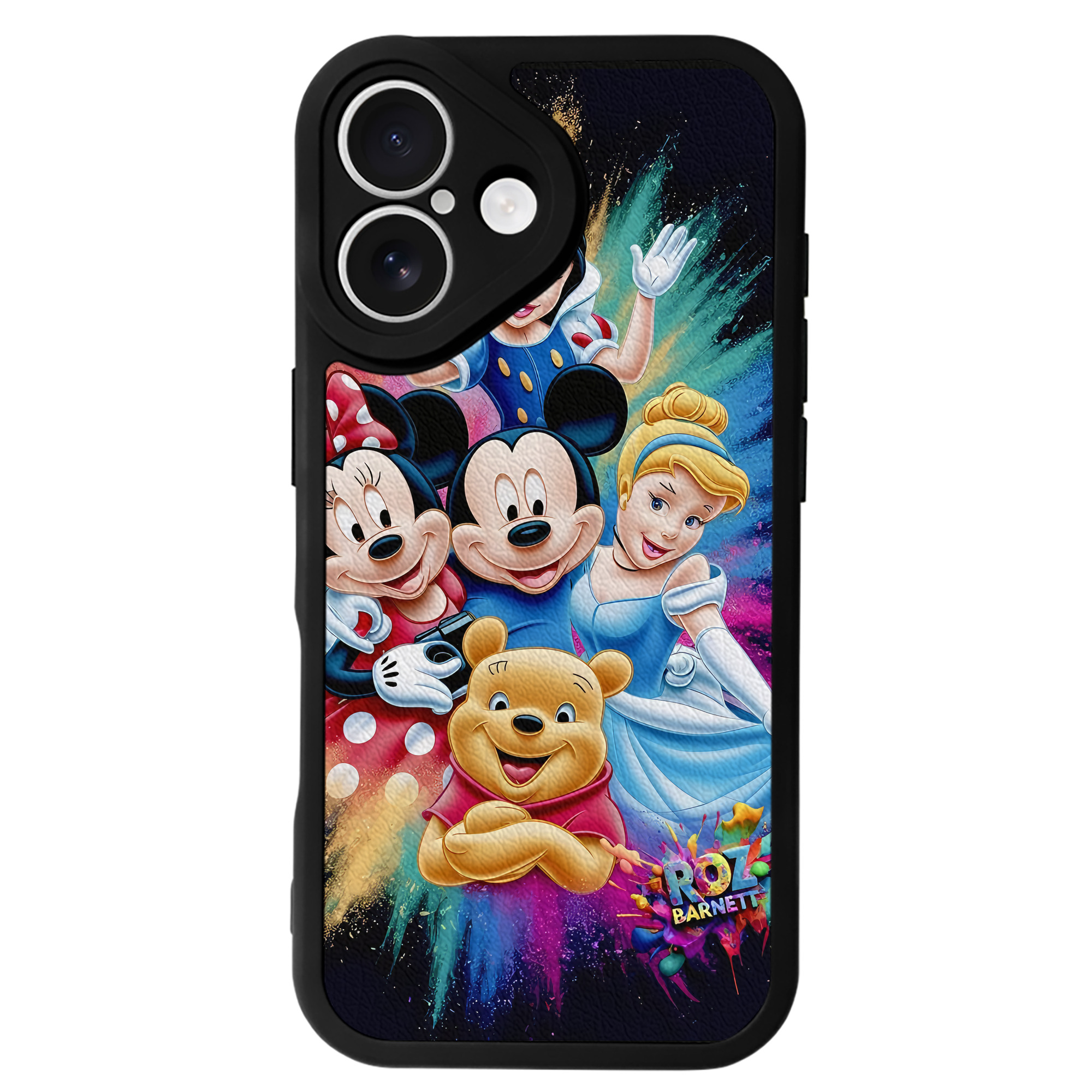 （画像用） ミッキーマウス Mickey Mouse 【iPhone 16シリーズ対応】シリコンスマホケース（レザー調） 材質：シリコン